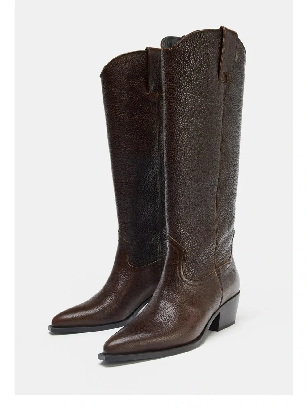 Zara Dark Brown 100% leather boots